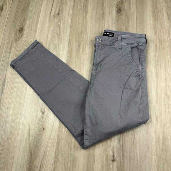 Veronica Beard Ayla High Rise Chino Pants Size 28 Slate Blue Made In USA - Picture 1 of 10